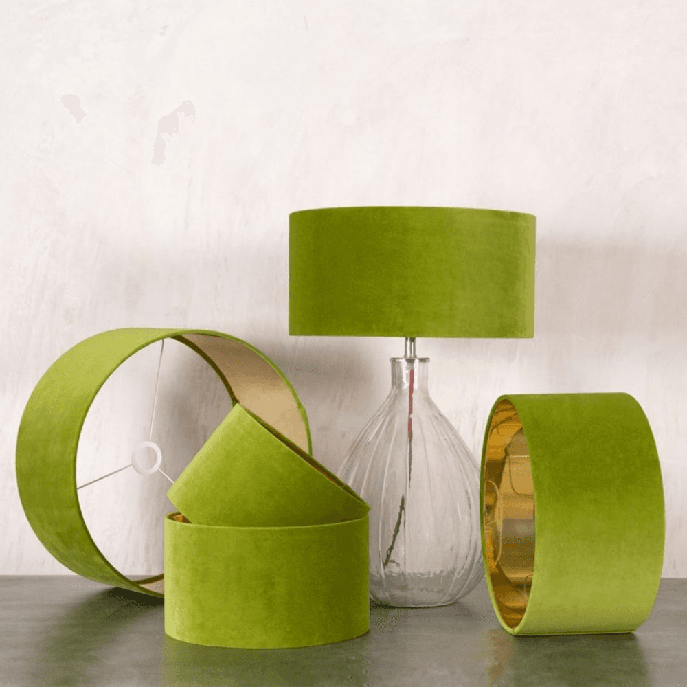 Pistachio Green Velvet 16" Lamp Shade