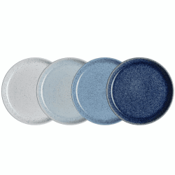 Image showing the Studio Blue Set of 4 Coupe Plates, D21cm product.