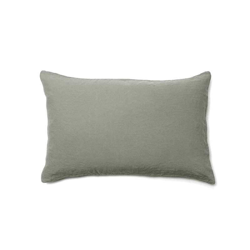Linen Pair of Standard Pillowcases, Moss
