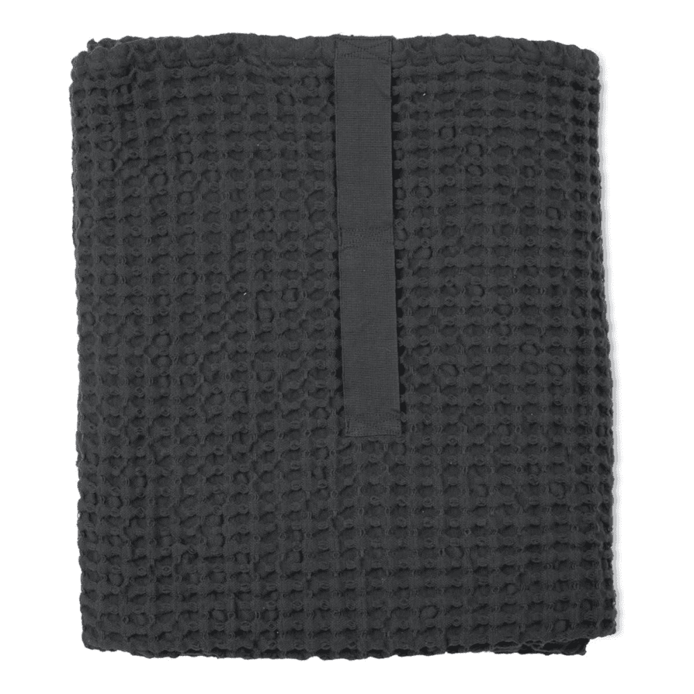 Waffle Towel and blanket, 150cm x 100cm, Dark Grey