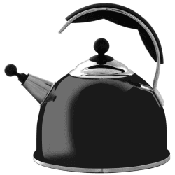 Image showing the Stainless Steel Whistling Kettle, Black product.