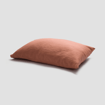 Image showing the Linen Pillowcase Pair, Standard, Warm Clay product.