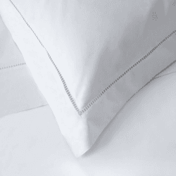 Image showing the Santorini - 200 Thread Count Cotton Oxford pillowcase, 50 x 75cm, White product.
