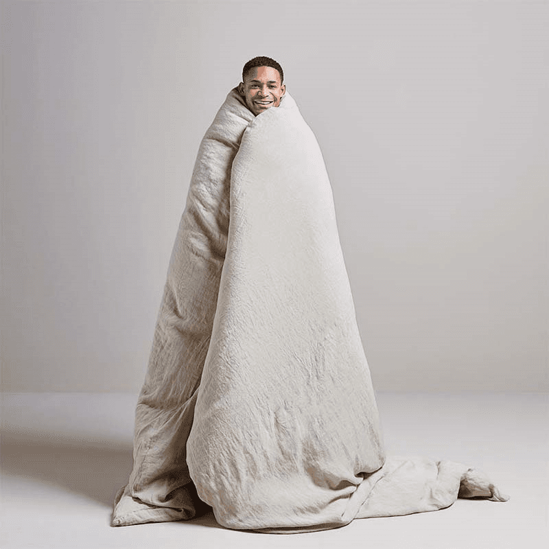 Linen Duvet Cover, Double, Clay