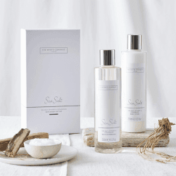 Image showing the Sea Salt Bath & Body Set, 2 x 250 ml, White product.