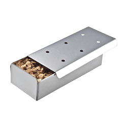 Image showing the Wood chip smoker box, Silver product.