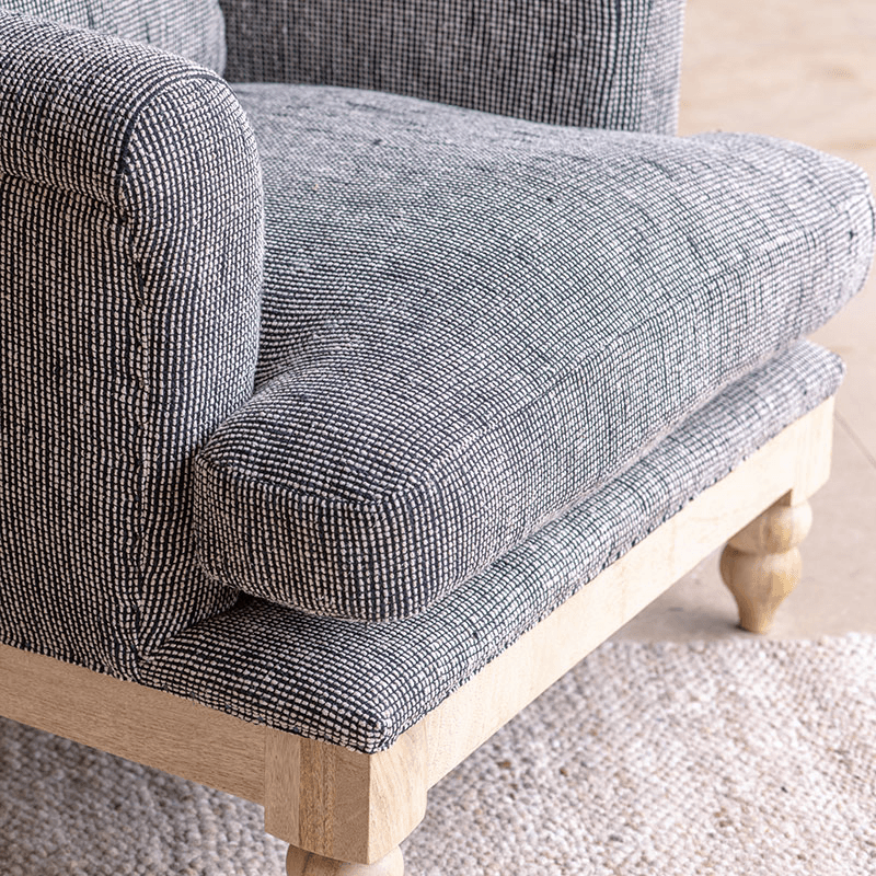 Maganda Cotton Armchair, Charcoal