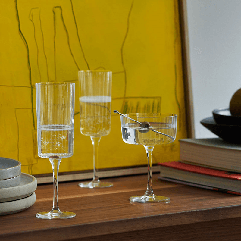 Gio Line Set of 4 Champagne/Cocktail Glasses, 230ml, Clear