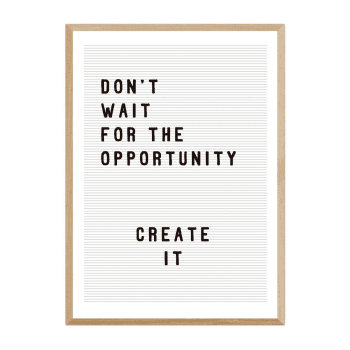 Image showing the Rafael Farias, Don't Wait For the Opportunity Framed Art Print, Beige/ Natural product.
