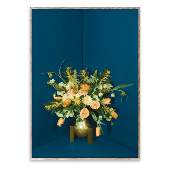 Image showing the Blomst 05 Art Print, 50 x 70cm, Petrol product.