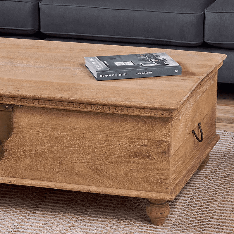 Vidur Mango Wood Chest, Natural