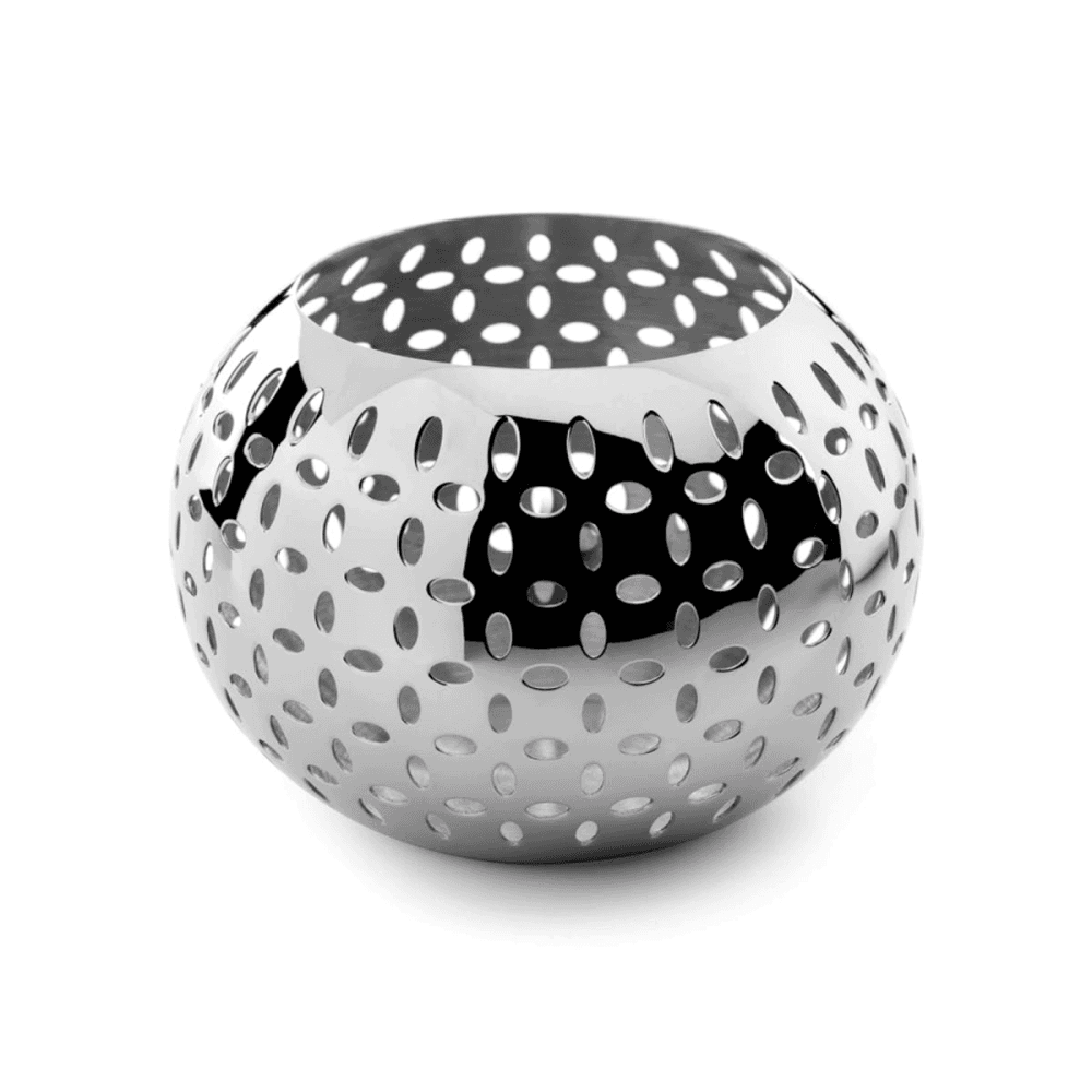 Sesame Tealight Holder, Large, Stainless Steel
