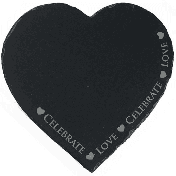 Image showing the Love & Celebrate Slate Serving Board, L30cm x W30cm, Black product.