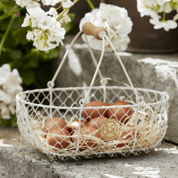 Image showing the Harvest Basket, H21 x W18cm, Cream/Brown product.