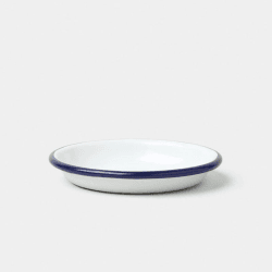 Image showing the Sauce Dish, D10cm, White with Blue rim product.