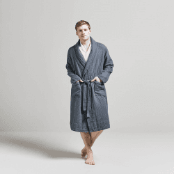 Image showing the The Dream Cotton Robe, Large, Ink product.