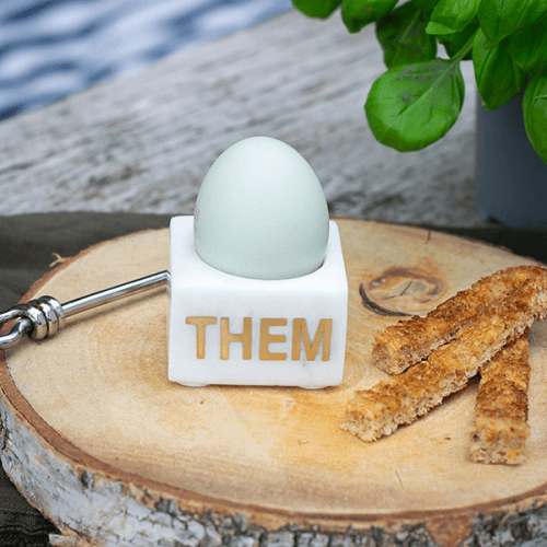 Them Egg Cup, L5.5 x W5.5 x H3.5cm, White