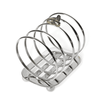 Image showing the Bee Toast rack, H12 x W8 x L12cm, Silver product.