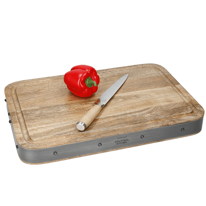 Industrial Kitchen Rectangular butchers block, 48 x 32 x 5cm, Mango Wood