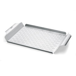 Image showing the Rectangular grill pan, Silver product.