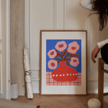 Image showing the Flowers in Pearl Vase, Madelen Mollard Art Print, Multi product.