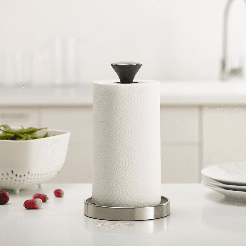 Push&Tear Kitchen roll holder, 28 x 16 x 16cm, Grey