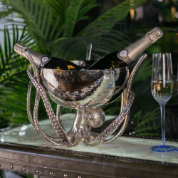 Image showing the Octopus Bowl, H26.5cm, Silver product.