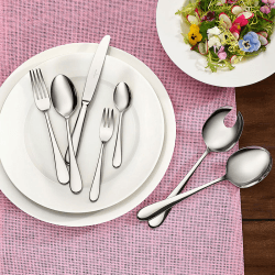 Image showing the Oscar 68 piece cutlery canteen in picture box, 44 x 29 x 9cm, Stainless Steel product.