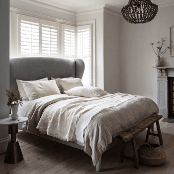 Image showing the Cotton Linen Mix Duvet Cover, Super King, Oatmeal product.