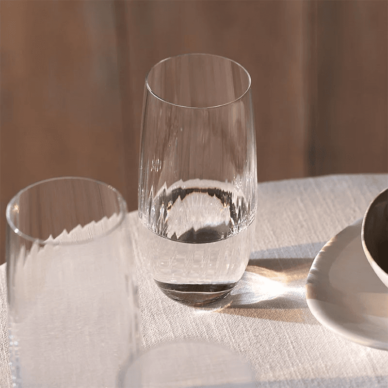 Skye Optic Set of 4 Highball Glasses, Clear
