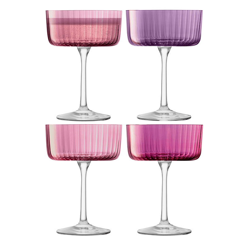 Gems Set of 4 Champagne/Cocktail Glasses, 230ml, Garnet
