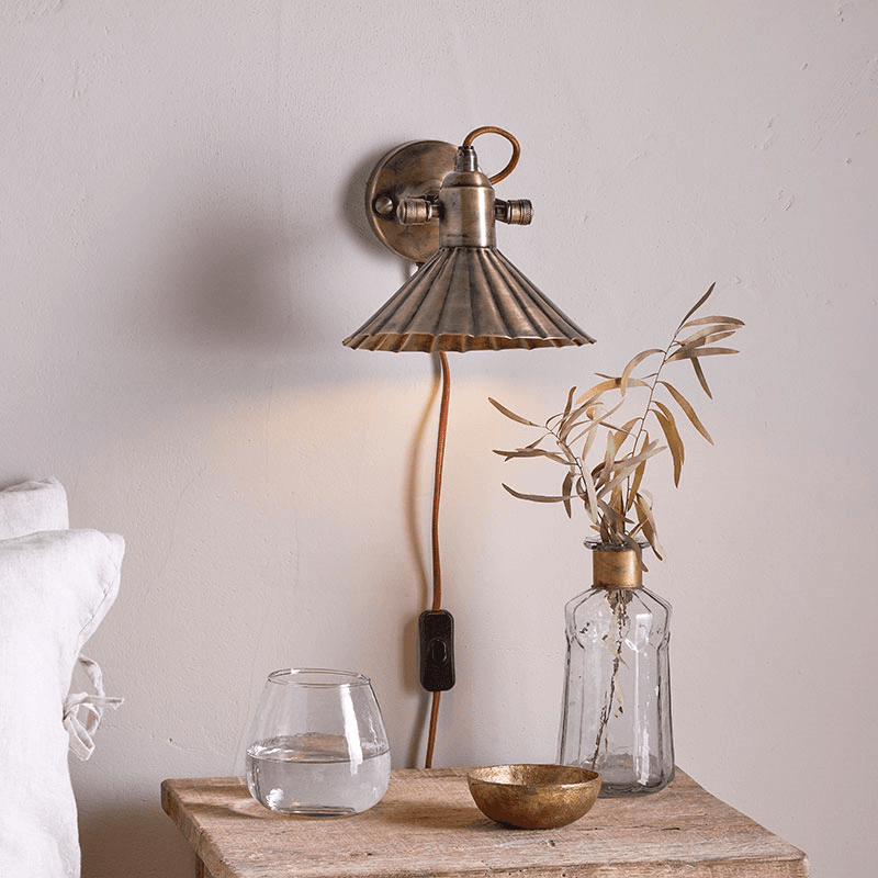 Moti Wall Lamp, H20cm, Antique Brass