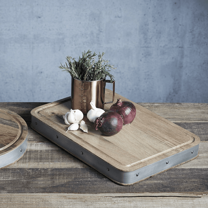 Industrial Kitchen Rectangular butchers block, 48 x 32 x 5cm, Mango Wood