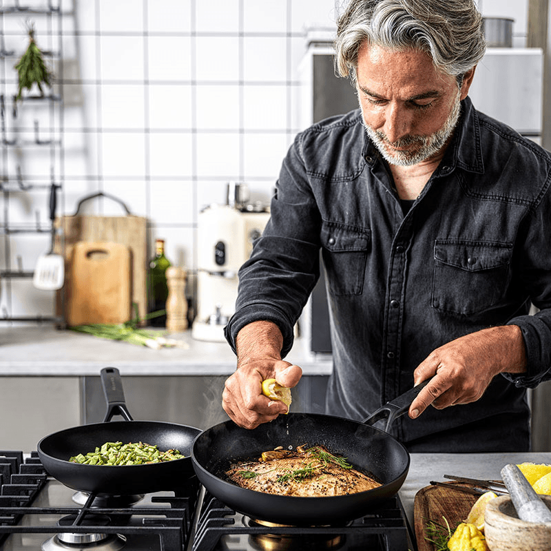 Classic Forged - Ceramic Non-Stick Frying Pan Set, 24cm & 28cm, Black
