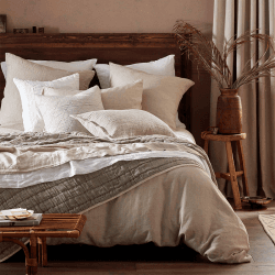 Image showing the Linen Duvet Cover, Superking, Natural product.