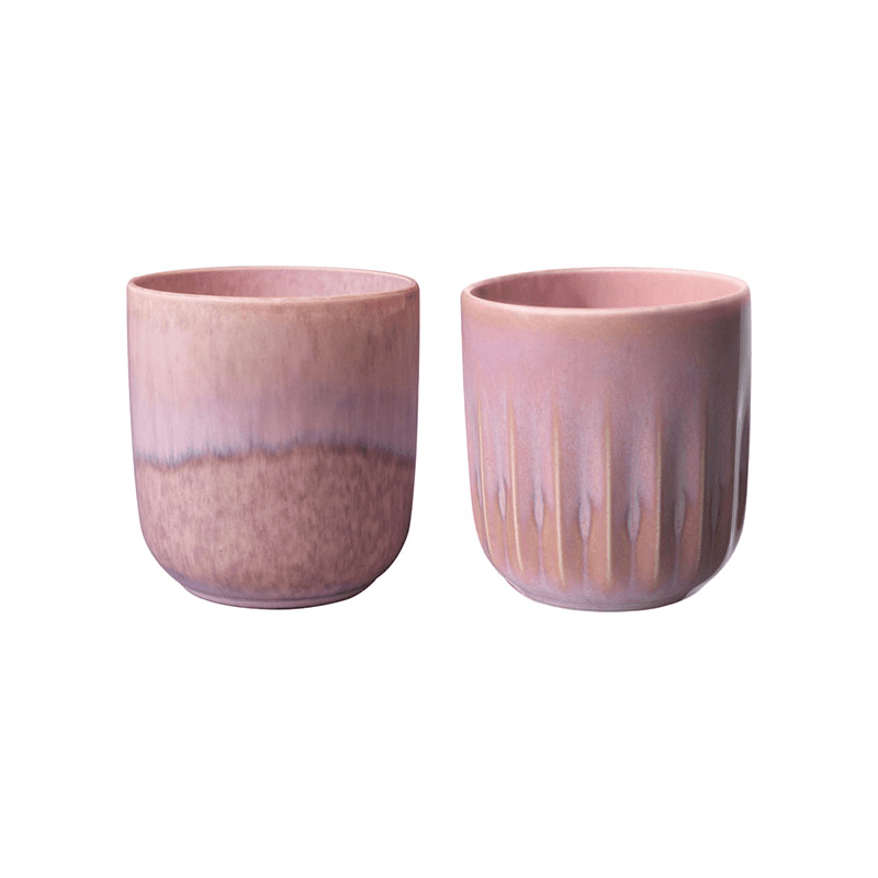 Perlemor Set of 2 Mugs, 300ml, Coral
