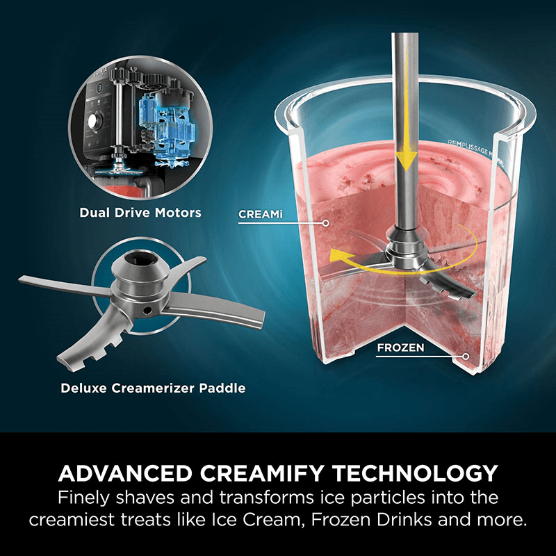 Creami Deluxe 10-in-1 Ice Cream and Frozen Drink Maker, 709ml, Silver