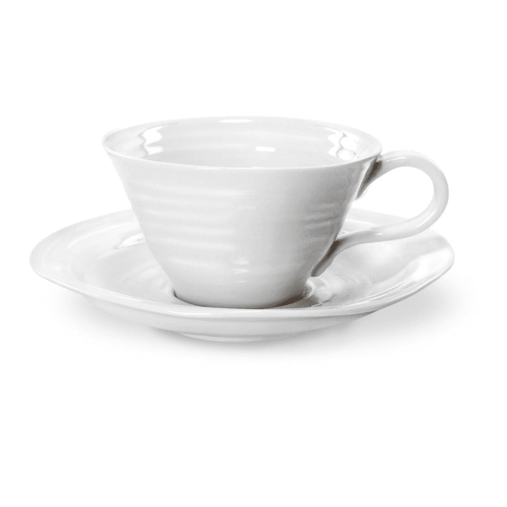 Ceramics Set of 4 teacup and saucers, 30cl, White
