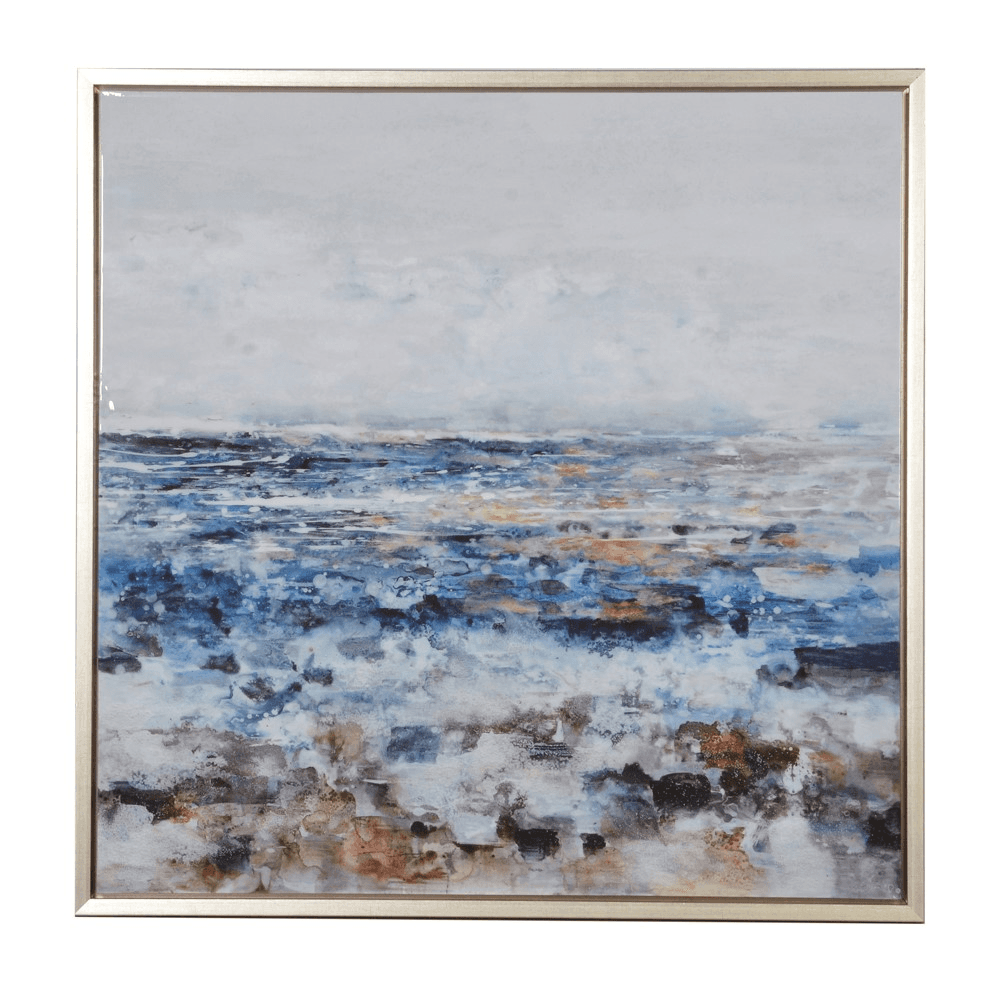 Gold Framed Abstract Picture, 127 x 127cm, Gold