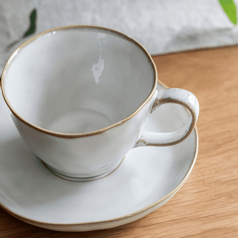 Ithaca Cup and Saucer, White