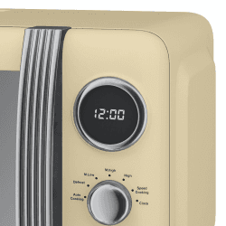 Image showing the Retro 800W Digital Microwave, Cream product.