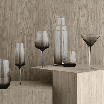 Image showing the Mouth Blown White Wine Glass, H21cm, Smoke product.