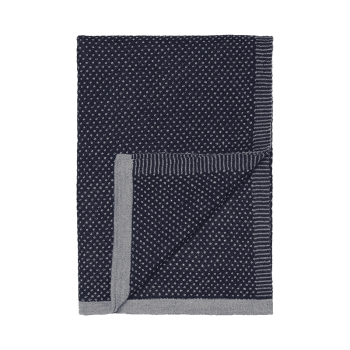 Image showing the Raindrops Plaid Throw, H180cm x W130cm, Royal Blue product.