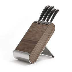Image showing the Signature Q 5 piece knife block set, Walnut product.
