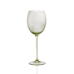 Image showing the Lyon Set of 2 White Wine Glasses, 380ml, Olive Green product.