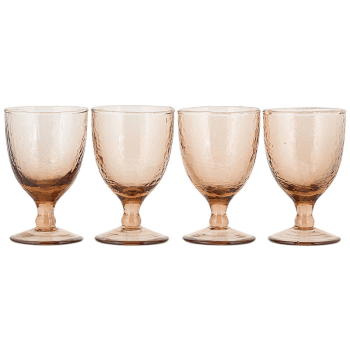Image showing the Yala Set of 4 Wine Glasses, 190ml, Dusty Terracotta product.