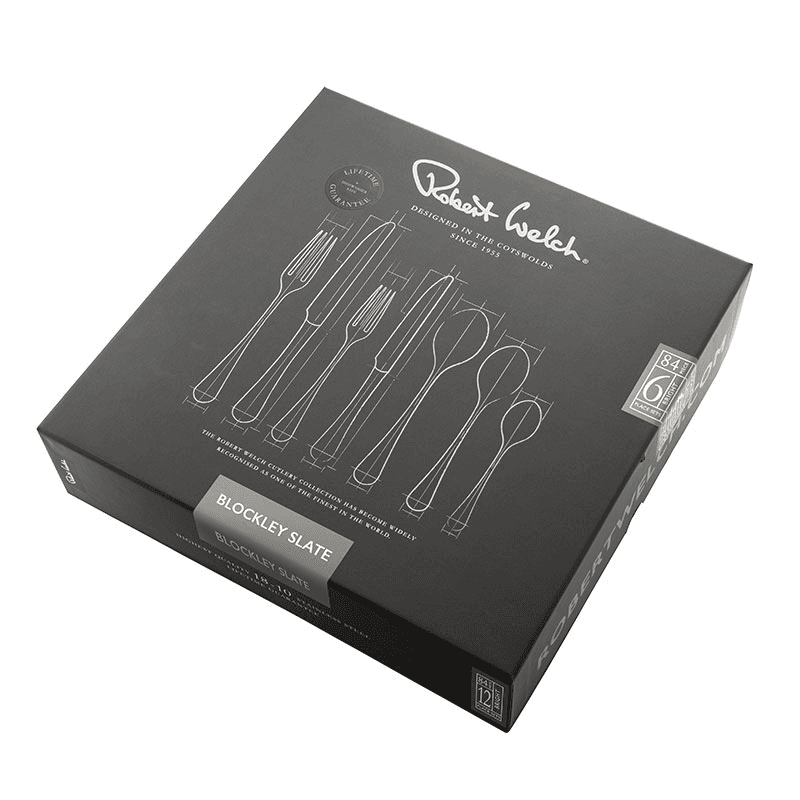 Blockley Slate Slate 84 Piece Cutlery Set, Stainless Steel