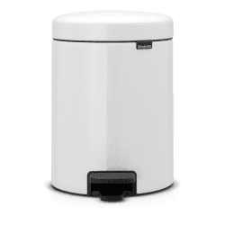 Image showing the newIcon Pedal bin, 5 litre, White product.