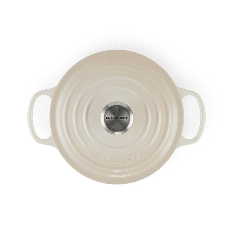 Signature Cast Iron Round Casserole, 26cm, Meringue