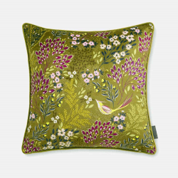 Image showing the Song Bird Cushion, 50 x 50cm, Olive product.